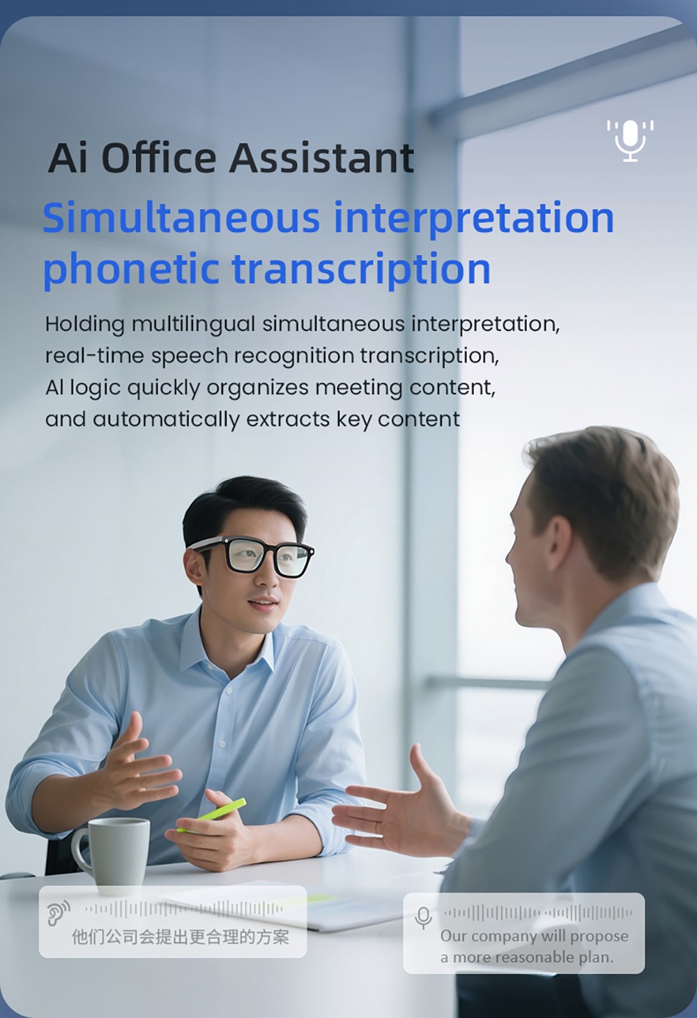 SENBONO V03 Smart Glasses, Al Assistant, HD Image Shooting, ENC Intelligent Noise Reduction Calling