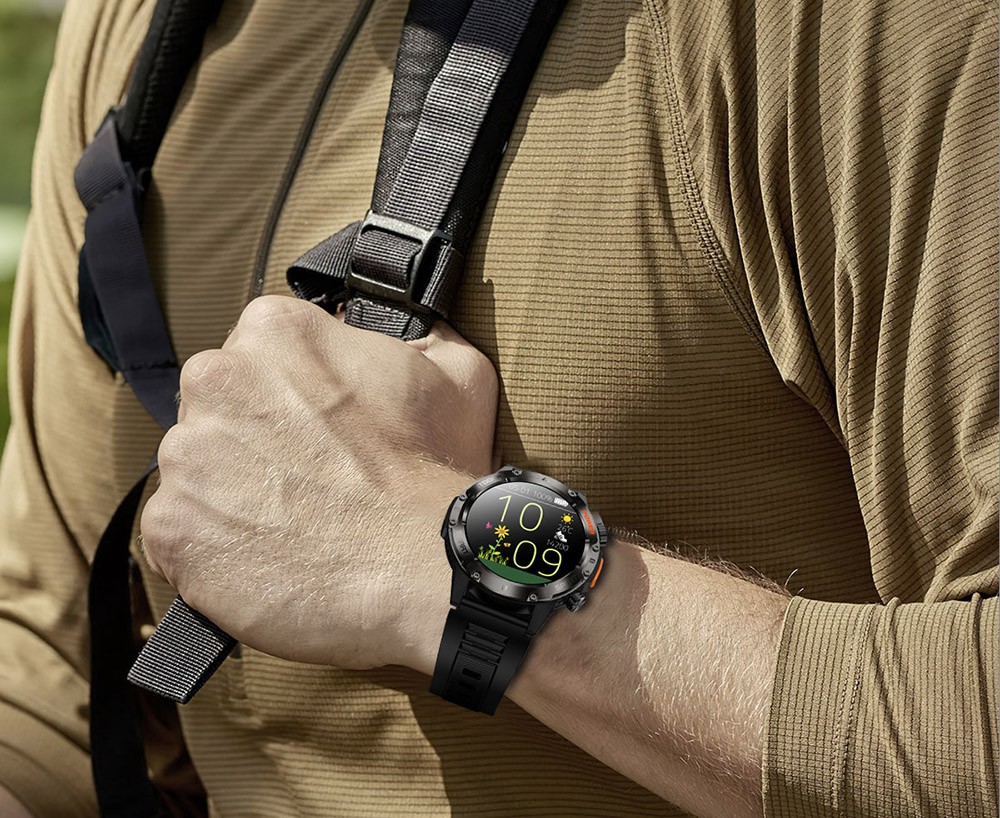 SENBONO V37Z Smartwatch, DIY Video Watch Dial, 100+ Sports Modes, Health Monitoring, Bluetooth Calling, IP68 Waterproof - Orange