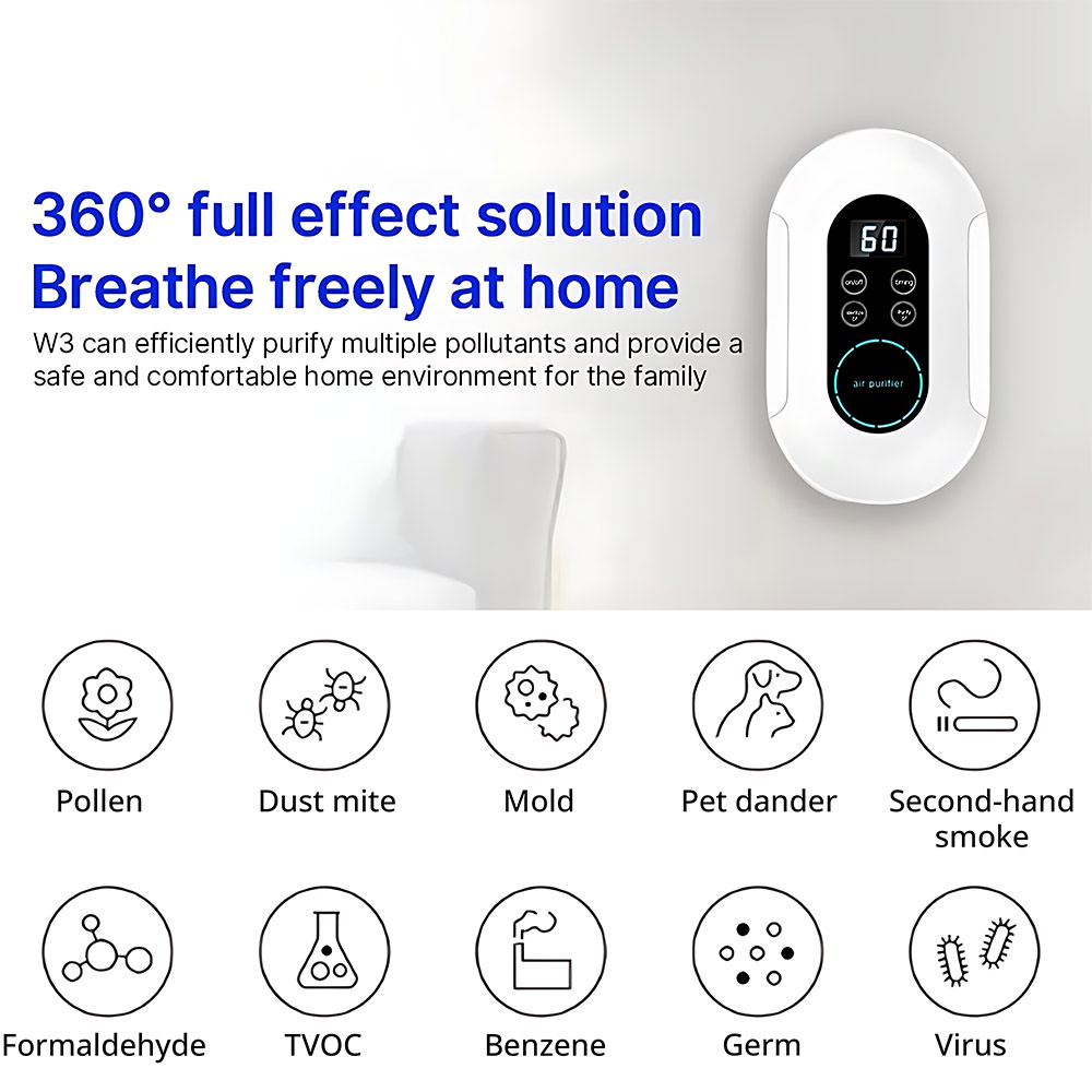 TQQX1-W3 Air Purifier Ozone Sterilizer, Circular Purification, Smart Touchscreen, APP Control