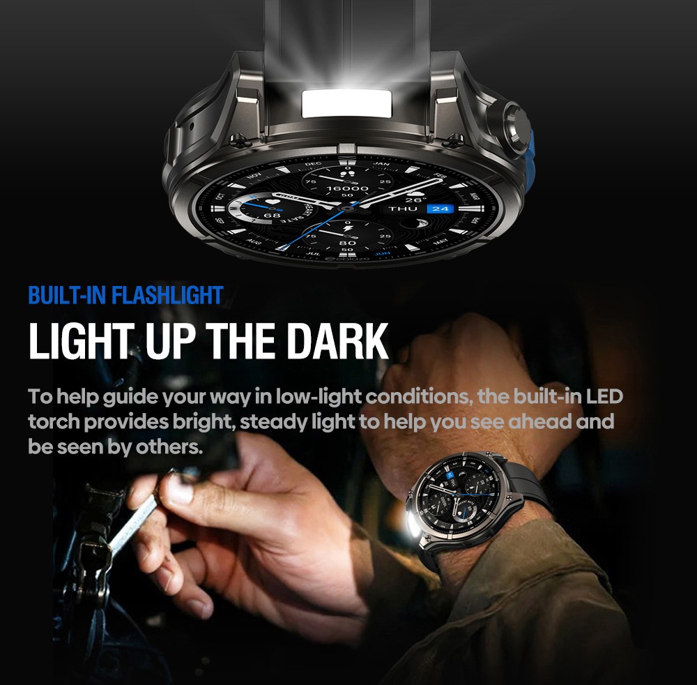 Zeblaze VIBE 8 Rugged Smartwatch, 1.43 inch AMOLED Display, Heart Rate & Sleep Monitoring, 100+ Workout Modes, Up to 60 Days Battery Life - Black