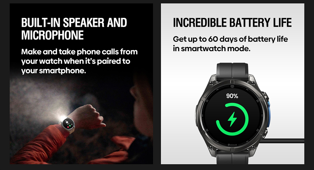 Zeblaze VIBE 8 Rugged Smartwatch, 1.43 inch AMOLED Display, Heart Rate & Sleep Monitoring, 100+ Workout Modes, Up to 60 Days Battery Life - Grey