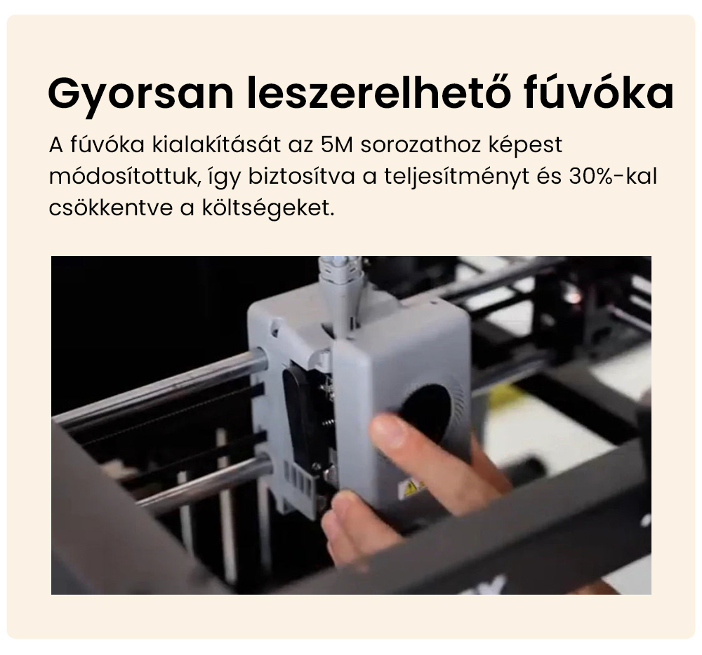Flashforge AD5X 3D nyomtat&oacute;, intelligens 4 sz&iacute;nű nyomtat&aacute;s, 600 mm/s max., 220 * 220 * 220 mm - EU csatlakoz&oacute;