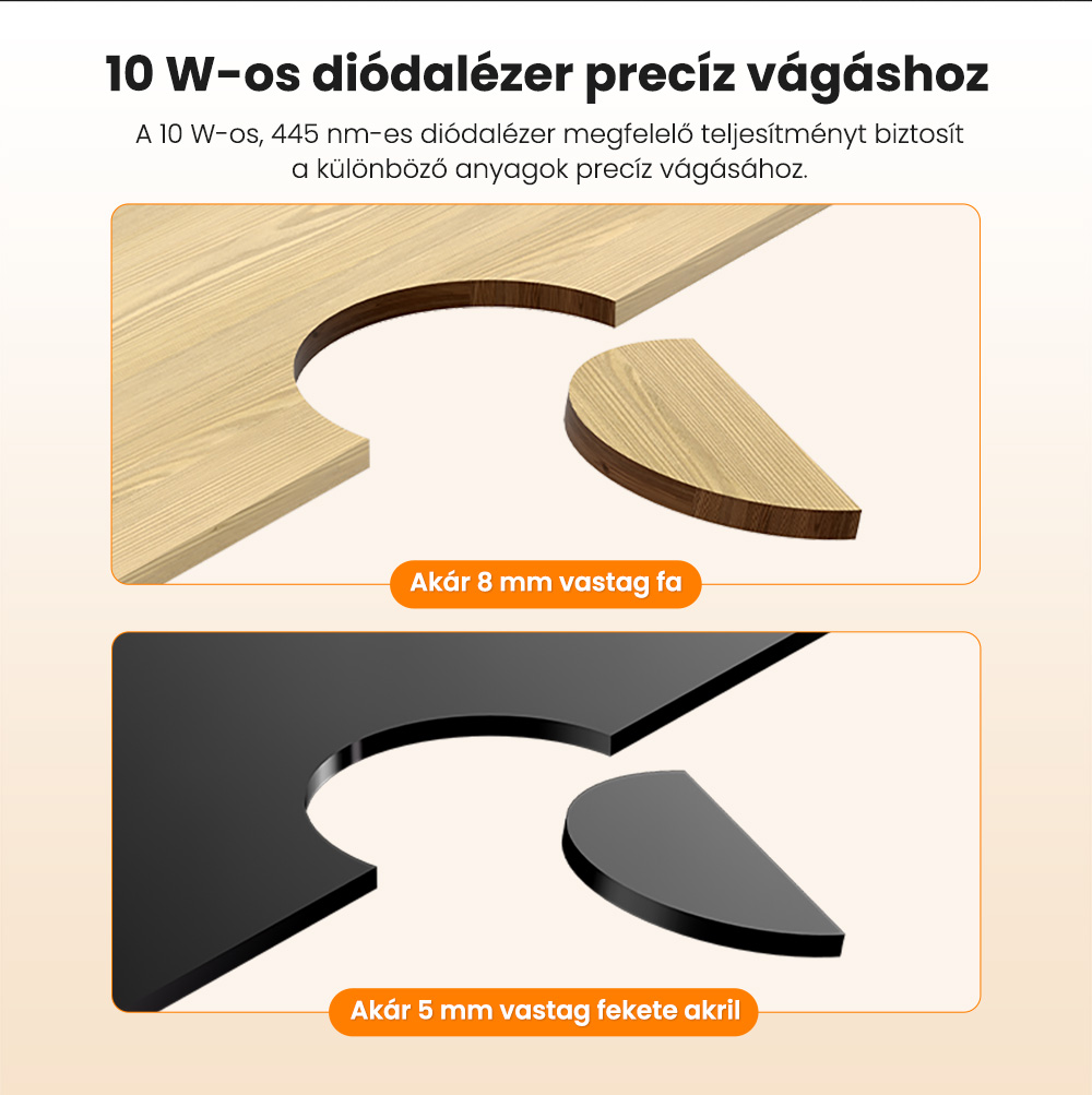 Mecpow X1 Dupla L&eacute;zer V&aacute;g&oacute;/Grav&iacute;roz&oacute;, 2W Infra + 10W Di&oacute;d&aacute;s, 5000mm/s sebess&eacute;g, 105&times;105mm