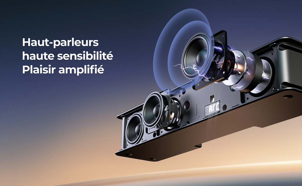 Ultimea Poseidon M4T 5.1 Barre de son + 1 paire de pieds d'enceintes Steady 300, Dolby Atmos, puissance de cr&ecirc;te de 450 W, niveau surround r&eacute;glable
