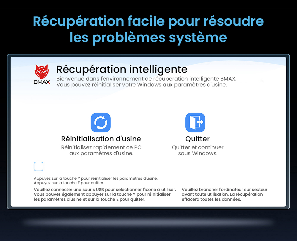 BMAX B9 Power Mini PC, Intel Core i9-12900H 14 c&oelig;urs Max 5,0 GHz, 32 Go de RAM 1 To SSD, DP+HDMI+Type-C Triple &eacute;cran 4K, prise en charge HDR dynamique, WiFi 6 Bluetooth 5.2, 2*USB 3.2 2*USB 2.0 1*RJ45 1*prise casque 3,5 mm