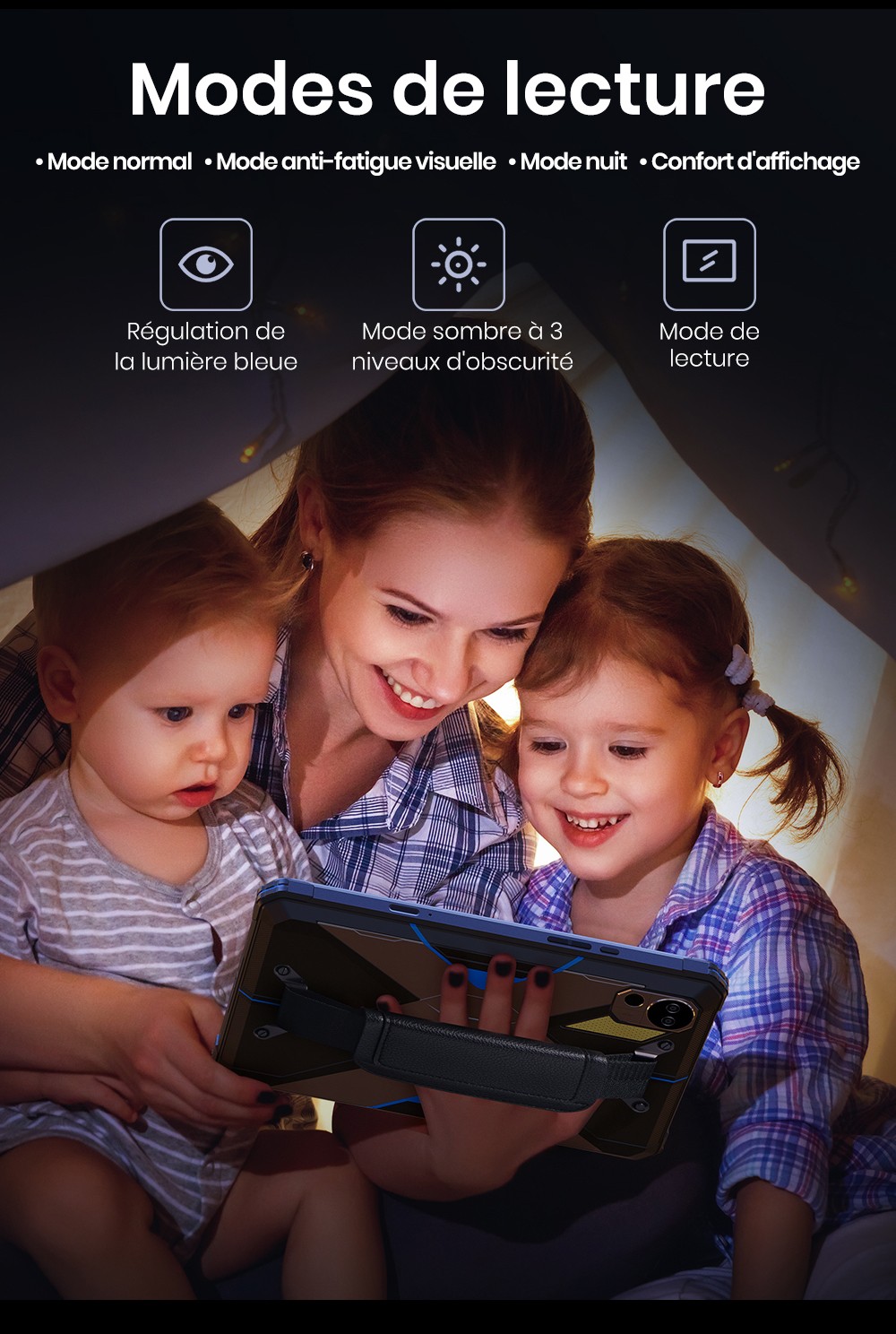 FOSSiBOT DT3 5G Tablette robuste, Android 15, &eacute;cran 10,4 pouces, 12 Go de RAM, 256 Go de ROM, Wi-Fi 6, batterie 21&nbsp;560 mAh, charge rapide 66 W, appareil photo 64 Mpx + 32 Mpx, d&eacute;verrouillage par empreinte digitale et reconnaissance faciale - Gris