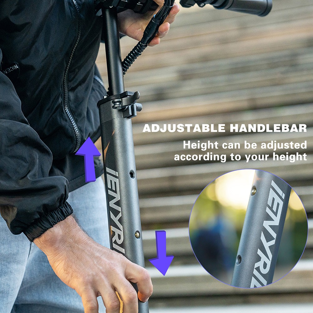 iENYRID S1 Elektroroller, 250W Motor, 48V 15Ah Akku, 10 Zoll Geländereifen, 25 km/h Höchstgeschwindigkeit, 40 km Reichweite, Doppelscheibenbremsen, hydraulische Federung vorne und hinten, LCD-Display