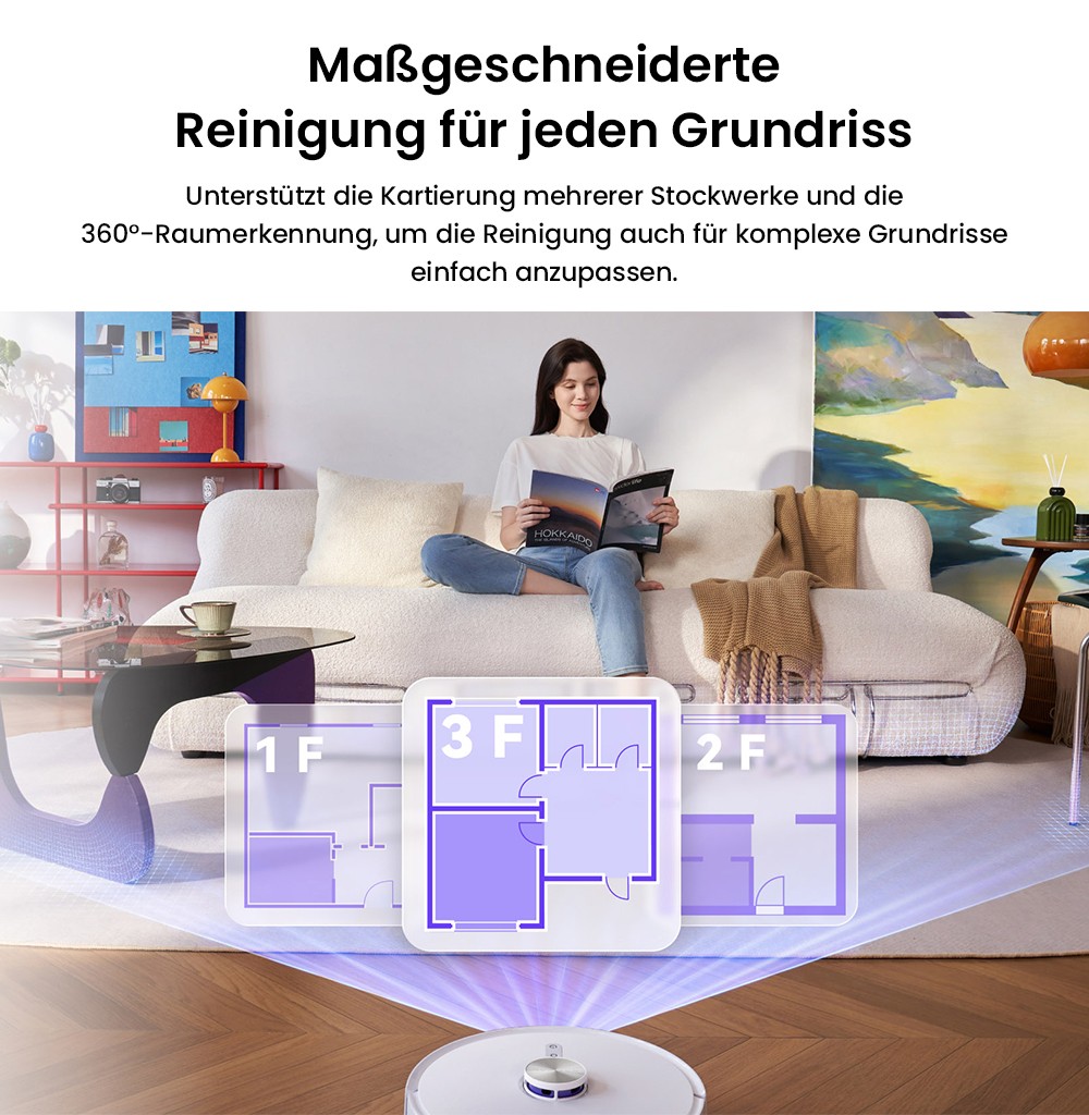 Narwal Narwal Freo S Roboterstaubsauger und -mopp, automatische Staubsammlung, 8000 Pa Saugleistung, intelligente Navigation und Sprachsteuerung