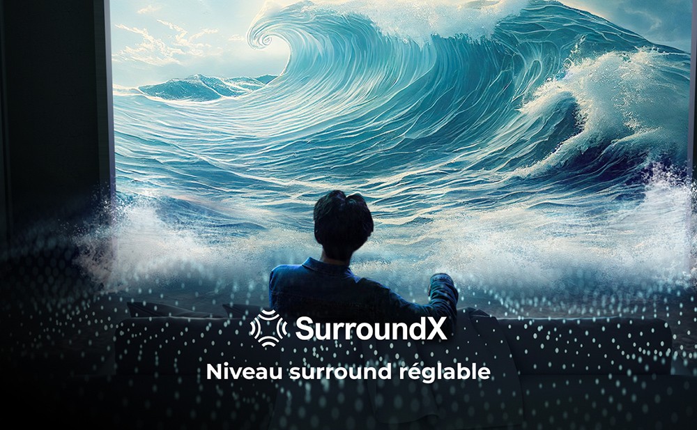 Ultimea Poseidon M4T 5.1 Barre de son avec caisson de basses, Dolby Atmos, puissance de crête de 450 W, niveau surround réglable