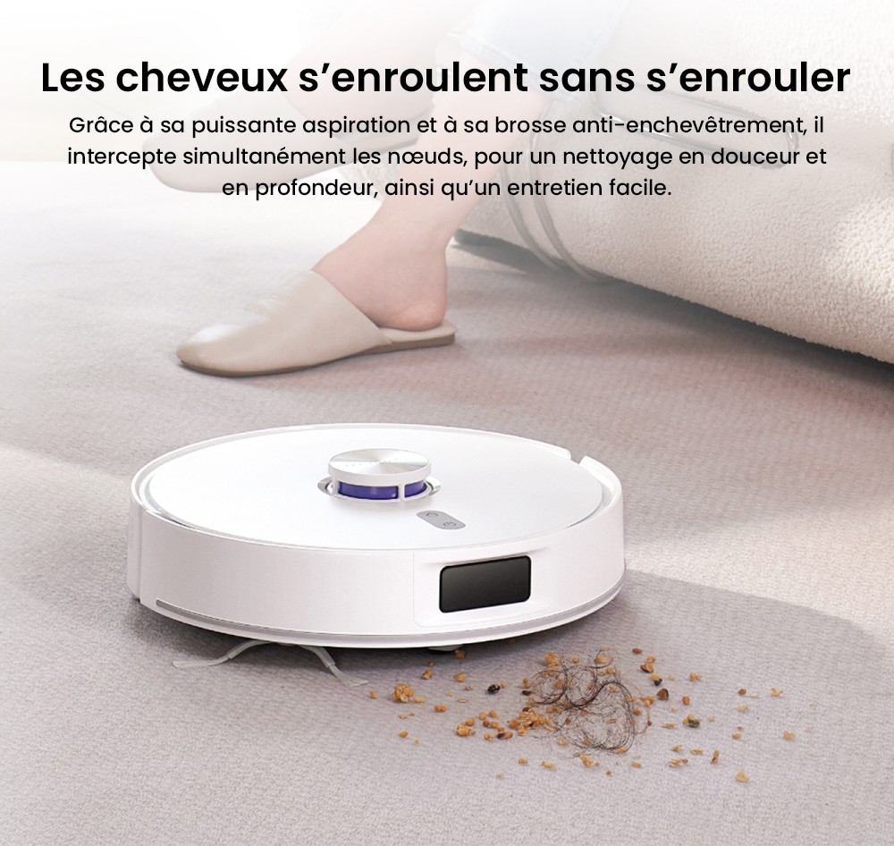 Aspirateur robot Narwal Freo S, d&eacute;poussi&eacute;rage automatique, aspiration 8&nbsp;000 Pa, navigation intelligente et commande vocale