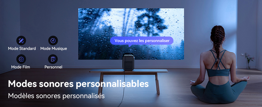 [Certifié Netflix et Google TV] Projecteur LCD ETOE Seal Pro 1000 ANSI, 1080P natif, certifié Dolby Audio, mise au point automatique. Correction automatique du trapèze, 2 haut-parleurs de 10 W, Chromecast intégré, Google Assistant