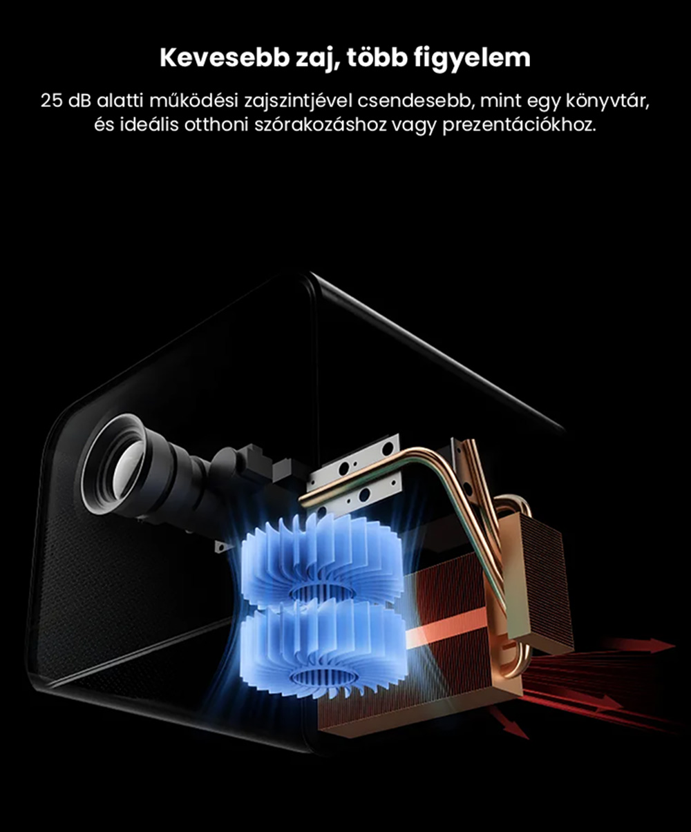 Ultimea Poseidon E100 projektor, 1800 ANSI, nat&iacute;v 1080P, 4K dek&oacute;dol&aacute;s, autof&oacute;kusz &eacute;s 6D automatikus trap&eacute;ztorz&iacute;t&aacute;s, akt&iacute;v 3D k&eacute;p, 10 W*2 Hangsz&oacute;r&oacute;k, Google TV