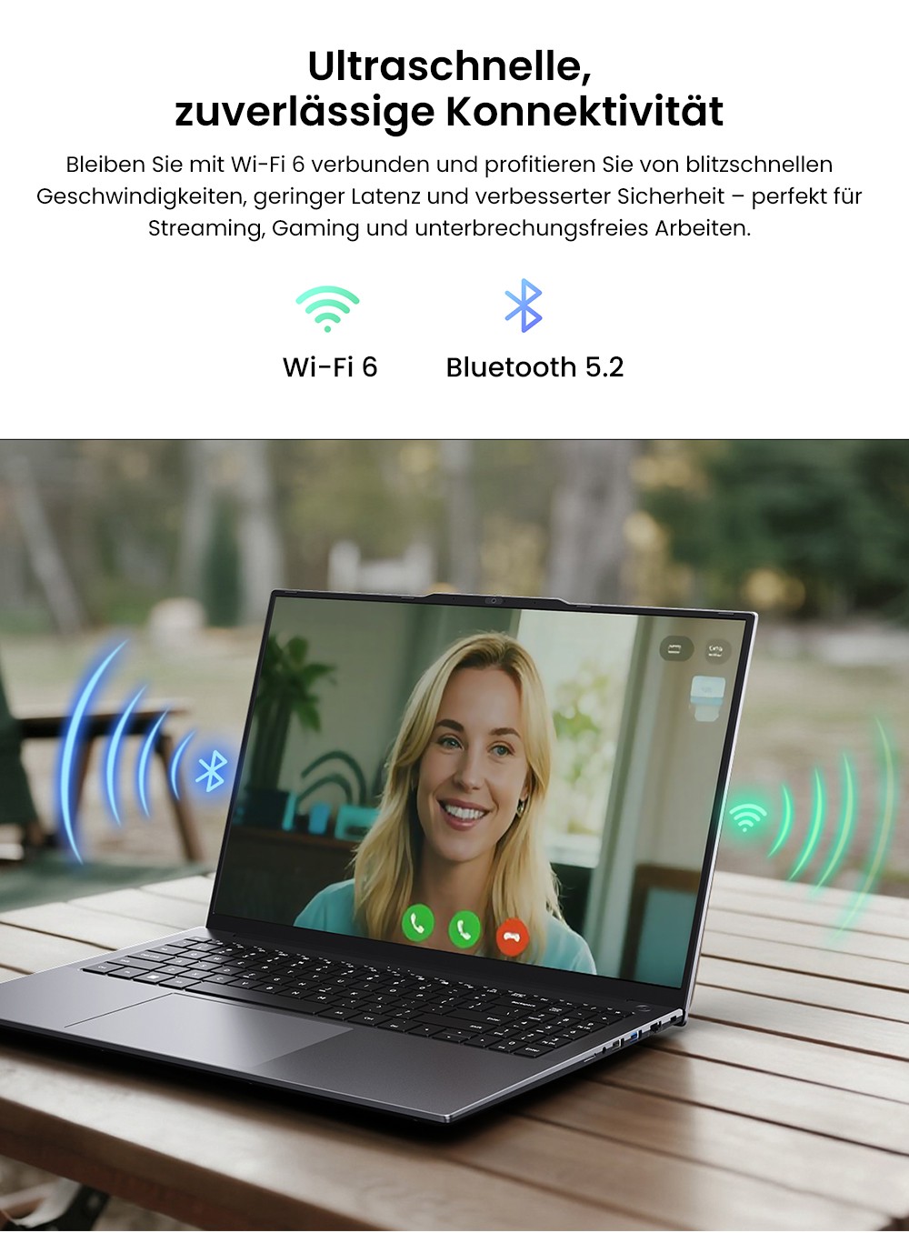 CHUWI CoreBook Plus Laptop, 16 Zoll 1920x1200 IPS Bildschirm, AMD Ryzen 5 7430U 6 Kerne Max 4,3GHz, 16GB RAM 512GB SSD, WiFi 6 Bluetooth 5.2, 2*Voll ausgestattet Typ-C, 2*USB3.2, 1*USB2.0, 1*TF Kartensteckplatz, 1*HDMI, 1*RJ45, 1*Audio