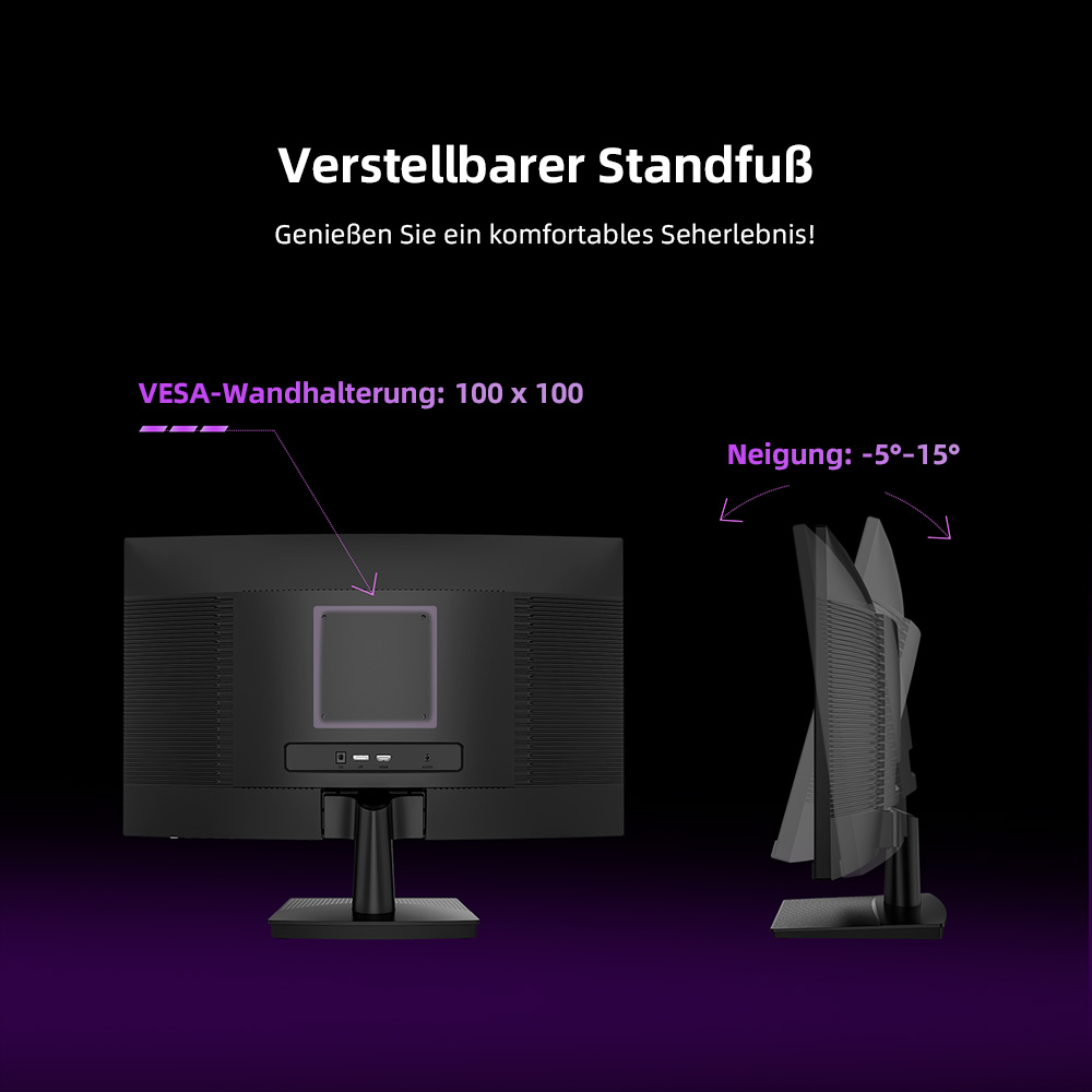 TITAN ARMY C24A1H Gaming-Monitor, 23,6 Zoll 1500R Curved VA-Bildschirm, 1920 x 1080, 240 Hz Bildwiederholfrequenz, Dynamic OD, FreeSync, HDR10, 10 Szenario-Modi, 96 % sRGB, Game+, 1 * HDMI 2.0, 1 * DP1.2, 1 * Audio, Low Blue Light