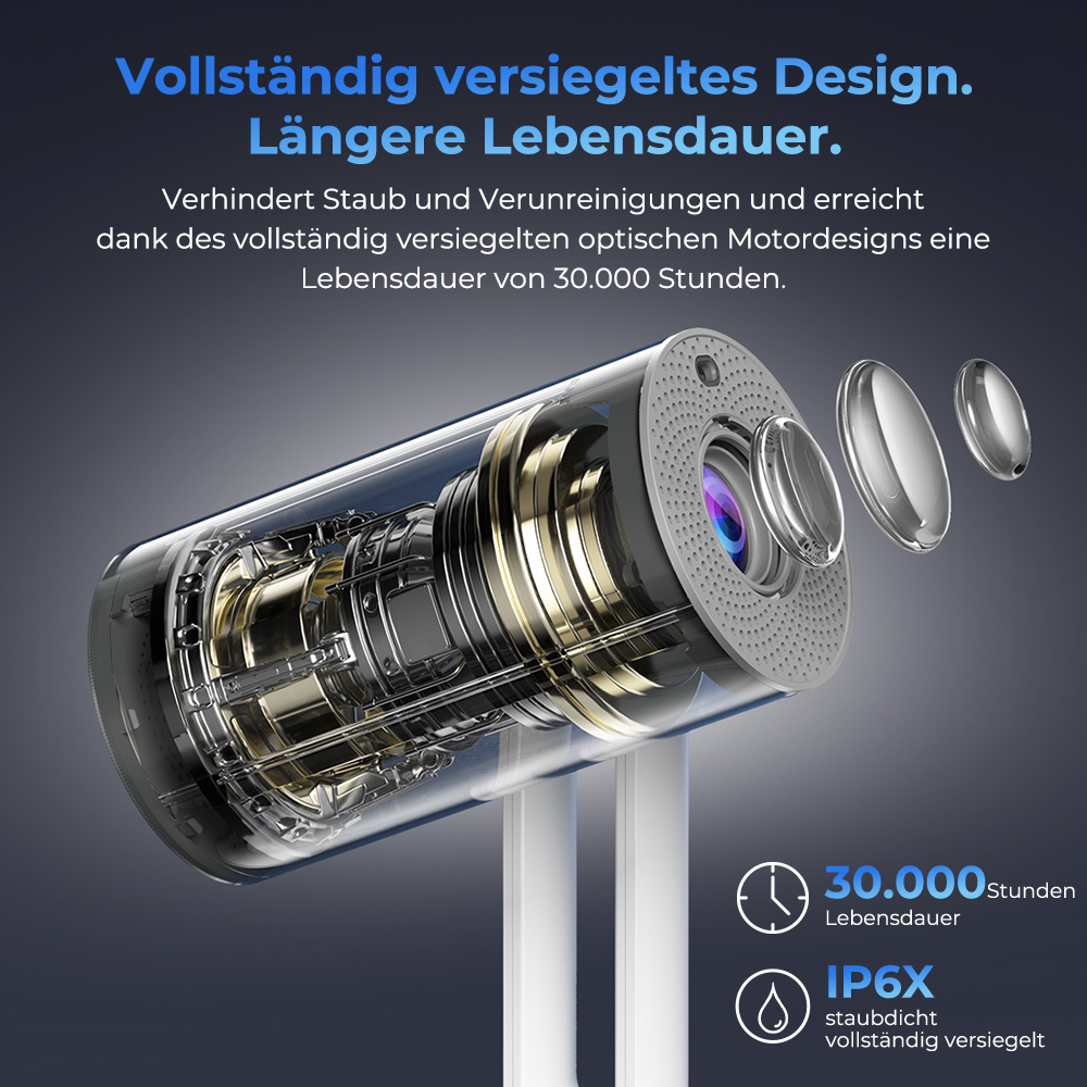 ETOE Starfish Plus-Projektor, integriertes Google TV, 140&deg;-Drehung, natives 1080p, 300 ANSI, 4K-Dekodierung, Touch-Nachtlicht, automatische Trapezkorrektur und Autofokus