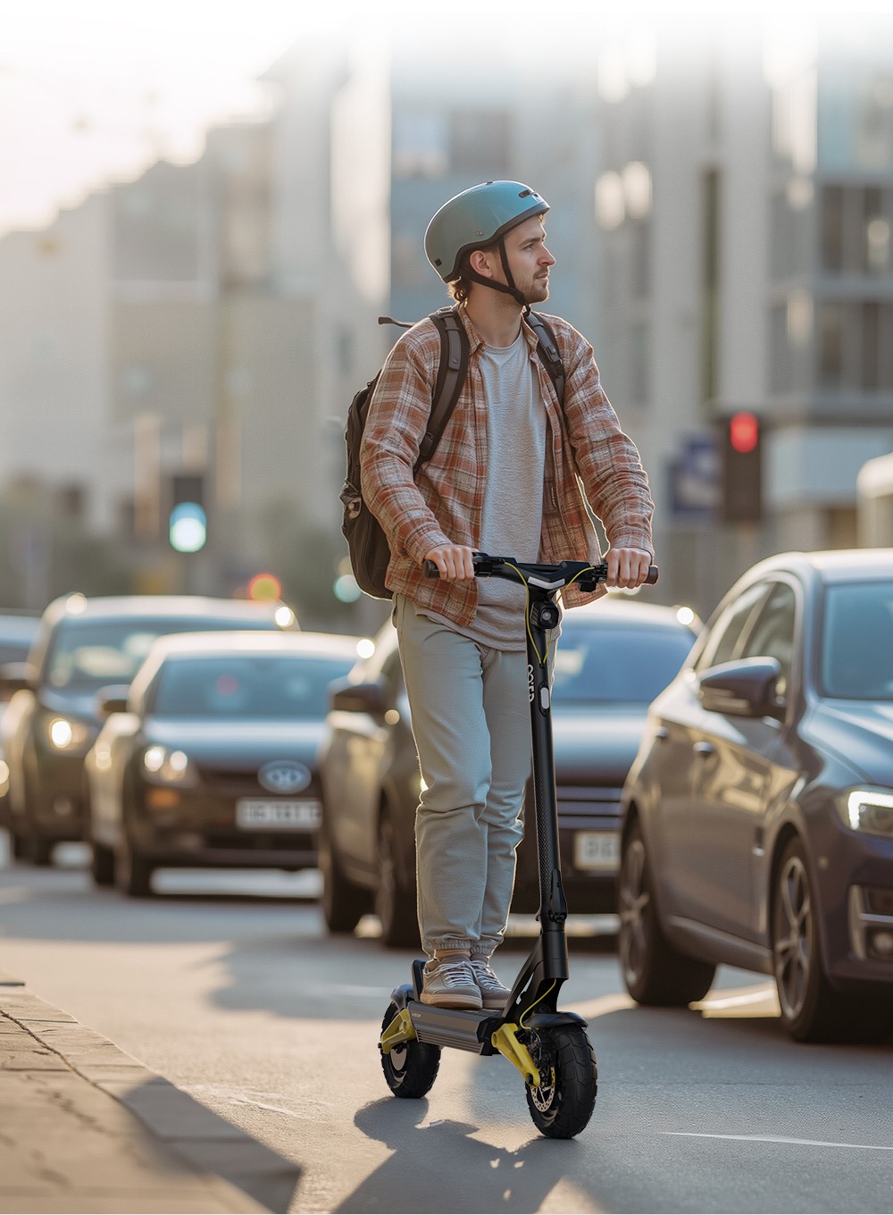 OOTD S10 Elektroroller, 1400-W-Motor, 10-Zoll-Reifen, 48-V-20-Ah-Akku, 55 km/h Höchstgeschwindigkeit, 60-70 km Reichweite, Scheibenbremse