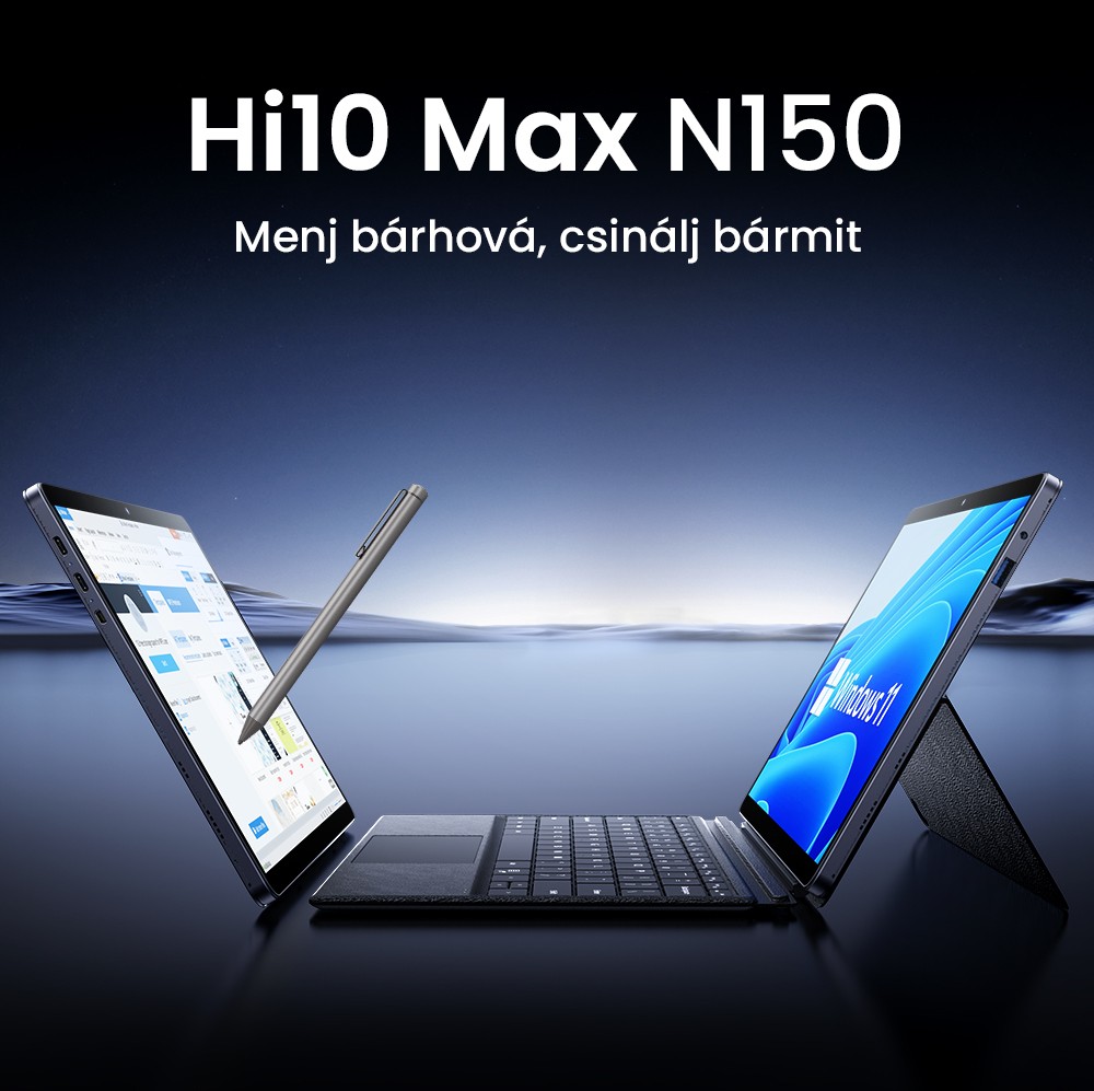 CHUWI Hi10 Max Laptop (Billentyűzet N&eacute;lk&uuml;l), Intel N150 4 Magos Max 3.6GHz, 12.96 h&uuml;velykes 2880*1920 IPS &Eacute;rintők&eacute;pernyő, 12GB LPDDR5 RAM 512 SSD, USB-C+Micro HDMI 4K Dupla Kijelző, WiFi6, 8MP+5MP Kamera, 2*Teljes funkcionalit&aacute;s&uacute; Type-C, 1*USB3.2, 1*Audio Jack