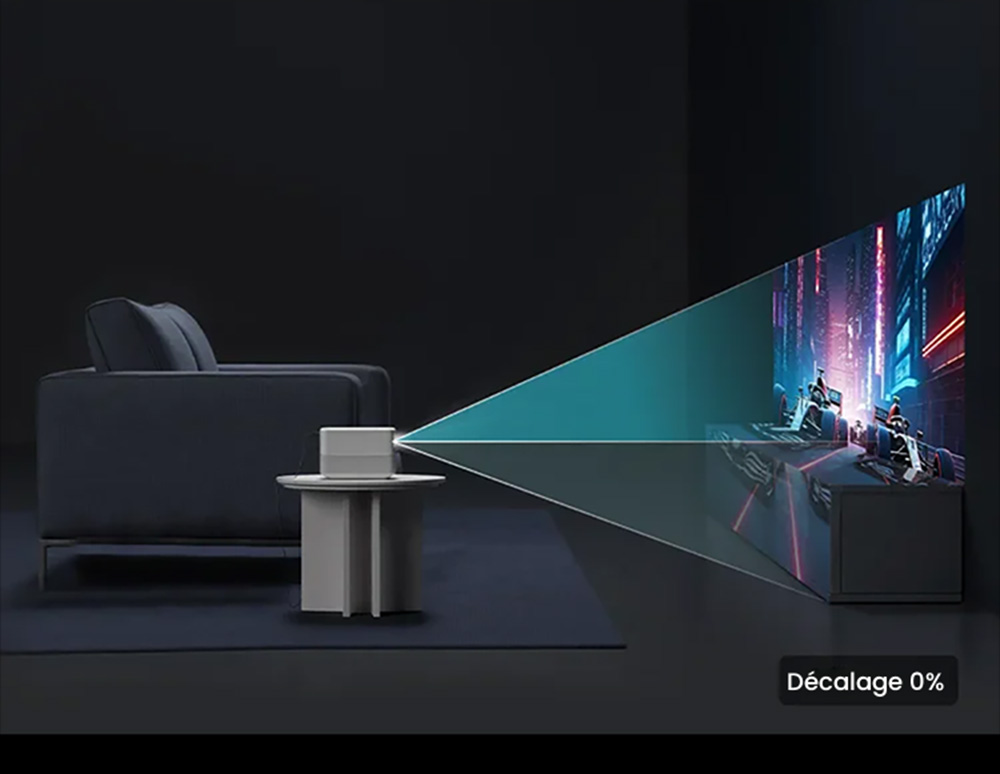 Ultimea Poseidon E100 Projecteur, 1800 ANSI, 1080P natif, décodage 4K, mise au point automatique et correction keystone 6D, image 3D active, Intervenants 10W*2, Google TV