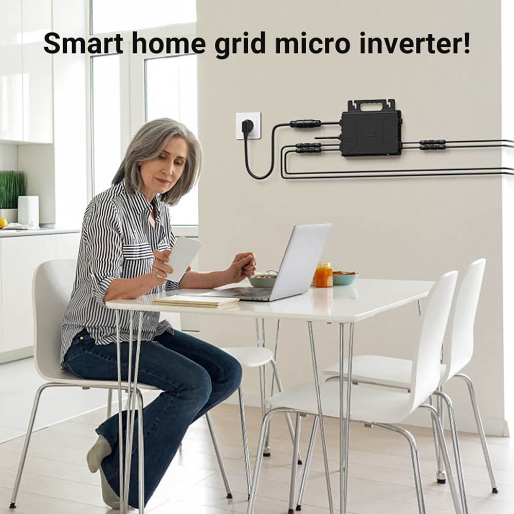 LIONSHEE LS-800Mi 800W Mikroinverter, 2 MPPT, 230V Kimenet, 96% Cs&uacute;cshat&eacute;konys&aacute;g, IP67 V&iacute;z&aacute;ll&oacute;, Wi-Fi Intelligens Megfigyel&eacute;s