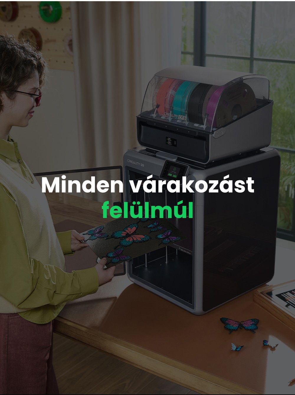 Creality K2 Combo 3D nyomtat&oacute;, CFS rendszer, 260*260*260mm