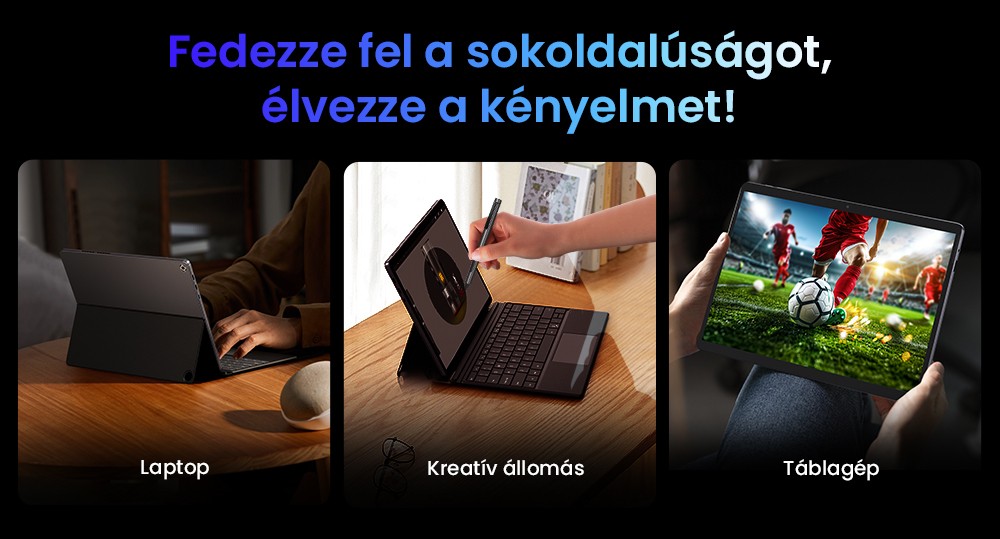 CHUWI Hi10 Max Laptop (Billentyűzet N&eacute;lk&uuml;l), Intel N150 4 Magos Max 3.6GHz, 12.96 h&uuml;velykes 2880*1920 IPS &Eacute;rintők&eacute;pernyő, 12GB LPDDR5 RAM 512 SSD, USB-C+Micro HDMI 4K Dupla Kijelző, WiFi6, 8MP+5MP Kamera, 2*Teljes funkcionalit&aacute;s&uacute; Type-C, 1*USB3.2, 1*Audio Jack