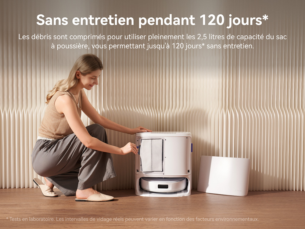 Narwal Freo X10 Pro Aspirateur Robot et Serpilli&egrave;re, Aspiration 11 000Pa, Vidage Automatique 120 Jours, Sans Enchev&ecirc;trement, Lavage & S&eacute;chage Automatiques de la Serpilli&egrave;re, &Eacute;vitement d&rsquo;Obstacles, pour Poils d&rsquo;Animaux et Sols Durs - Blanc