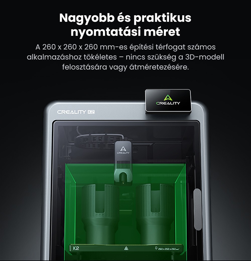 Creality K2 Combo 3D nyomtat&oacute;, CFS rendszer, 260*260*260mm