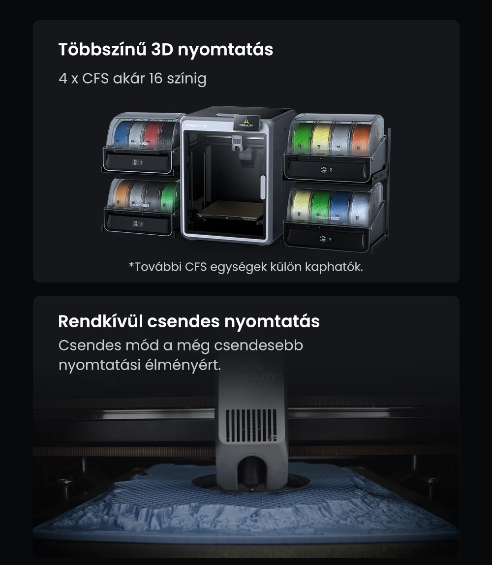 Creality K2 Combo 3D nyomtat&oacute;, CFS rendszer, 260*260*260mm