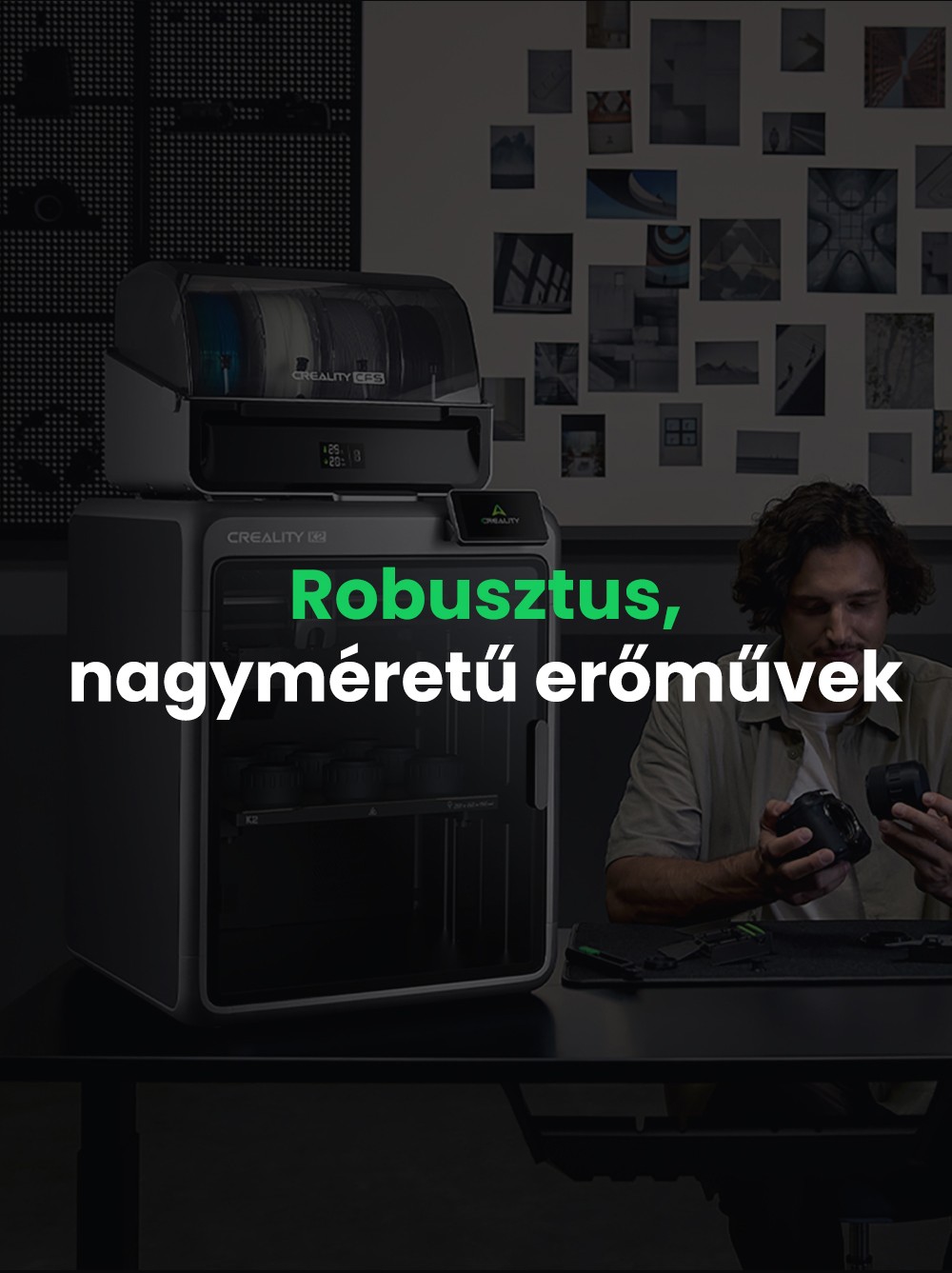 Creality K2 Combo 3D nyomtat&oacute;, CFS rendszer, 260*260*260mm