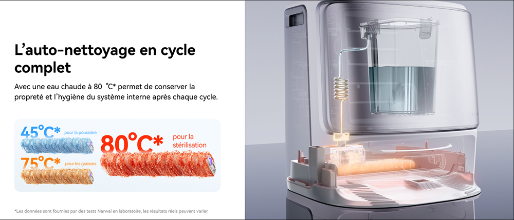 Narwal Freo Flow Aspirateur Robot et Serpilli&egrave;re, Aspiration 22 000Pa, &Eacute;vitement d&rsquo;Obstacles par IA &agrave; Double Cam&eacute;ra, Serpilli&egrave;re &agrave; Eau Chaude, Nettoyage des Tapis et Bords, Vidage Automatique, Sac &agrave; Poussi&egrave;re 2,5L, Commande Vocale - Blanc