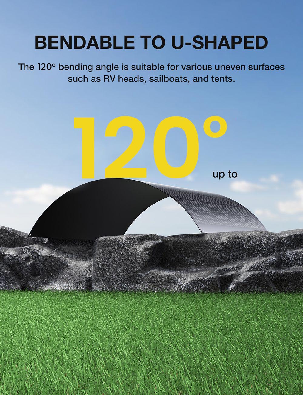 LIONSHEE LS-SP240 240 W flexibles Solarmodul, 2 St&uuml;ck, 17,55 % hoher Wirkungsgrad, biegbar bis 120&deg;, 182 x 83 mm Mono-Solarzelle, IP67 wasserdicht, f&uuml;r Wohnmobil/Boot/Dach