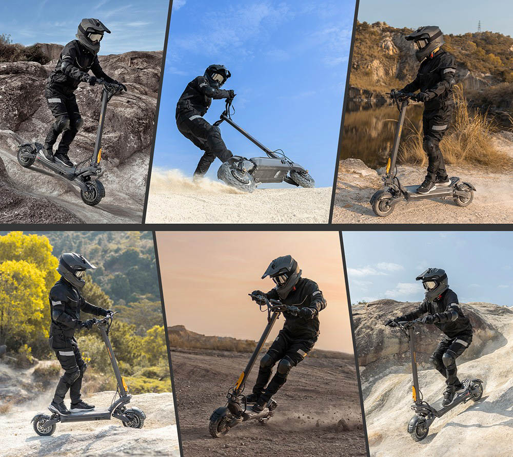 Ausom F1 Max Elektroroller, 2 x 1400 W Motor, 60 V 20,8 Ah Akku, 10 Zoll Reifen, 72 km/h H&ouml;chstgeschwindigkeit, 100 km maximale Reichweite, hydraulische Scheibenbremsen vorne und hinten, NFC- und Passcode-Sperre