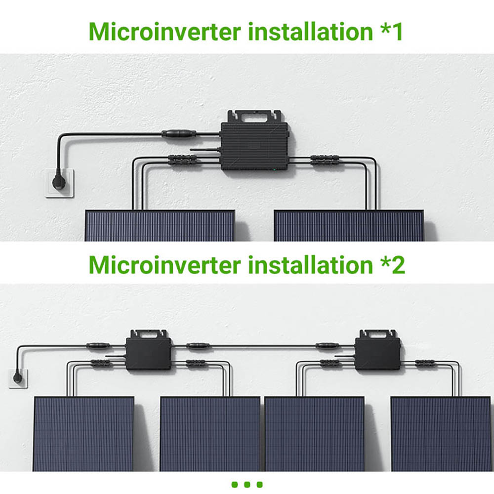 LIONSHEE LS-800Mi 800W Micro Onduleur, 2 MPPT, Sortie 230V, Efficacit&eacute; de Pointe de 96%, &Eacute;tanche IP67, Surveillance Intelligente Wi-Fi