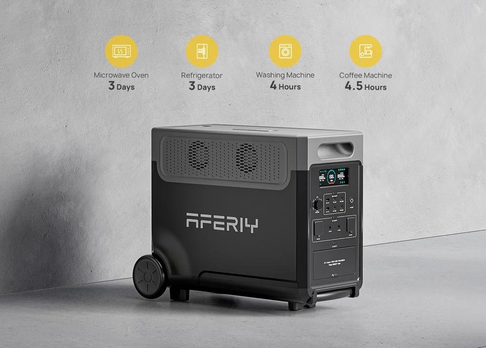 AFERIY P310  Portable Power Station with Expandable Capacity 3600W 3840Wh Gray