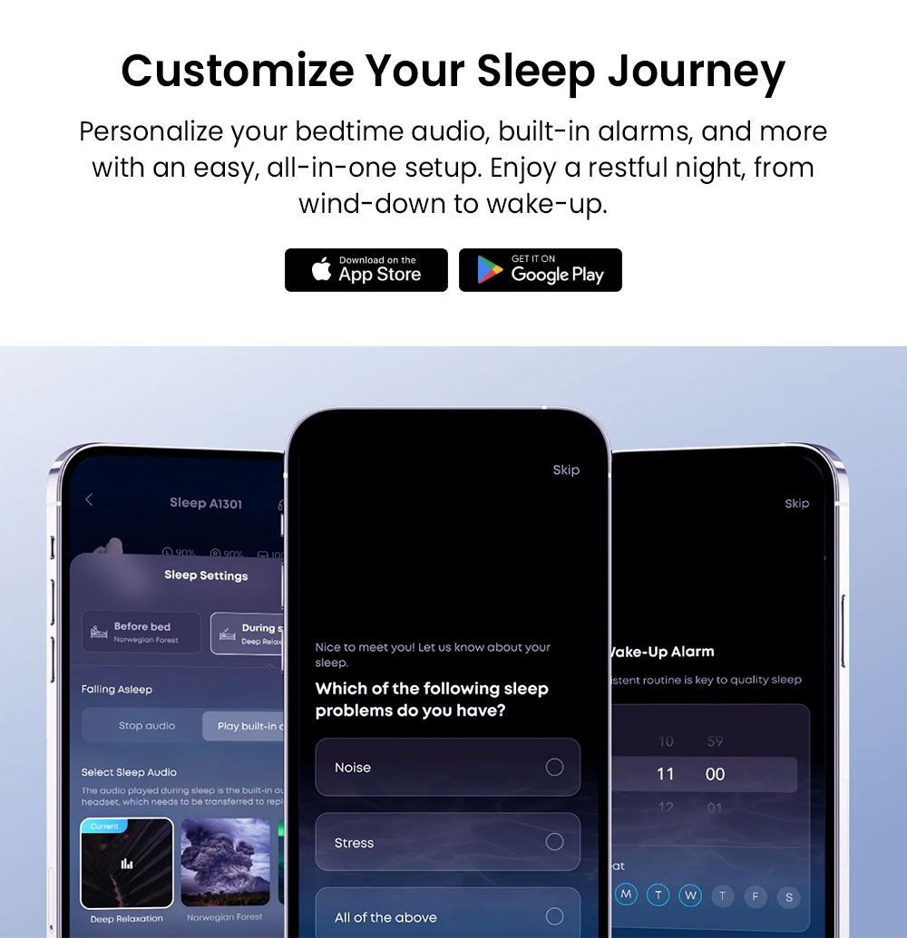 Anker Soundcore Sleep A30 ANC Sleep Earbuds, Up to 45 Hours Playtime, Al Brainwave Audio, APP Control