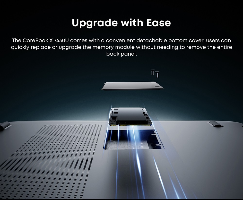 Refurbished CHUWI CoreBook X Laptop, 14 inch 2160*1440 Display, AMD Ryzen 5 7430U, 16GB RAM 512 SSD, WiFi 6 Bluetooth 5.2, 4000mAh Battery, Backlight Keyboard, 1*Full-featured Type-C, 2*USB3.0, 1*HDMI 1.4, 1*TF Card Slot, 1*Headphone Jack