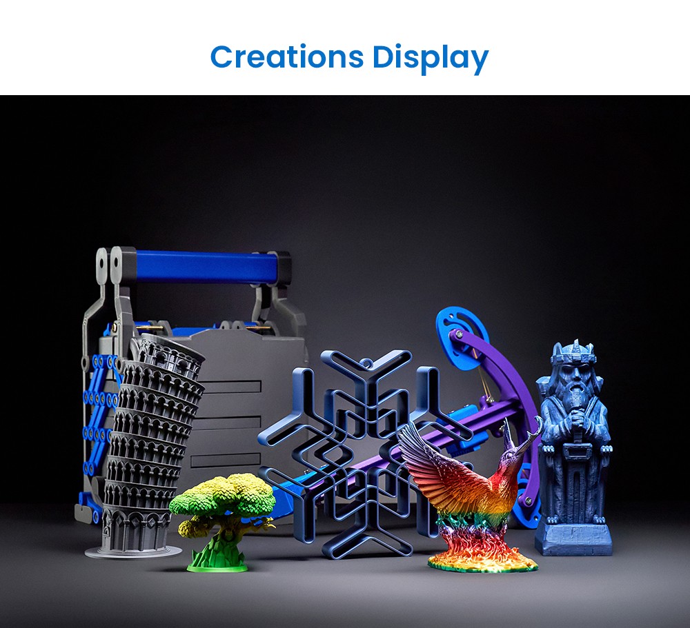 ERYONE ThinkerX400 FDM 3D Printer, 0.1-0.3 mm Print Precision, 500mm/s High Speed, 25-Point Grid Auto-Leveling - UK Plug