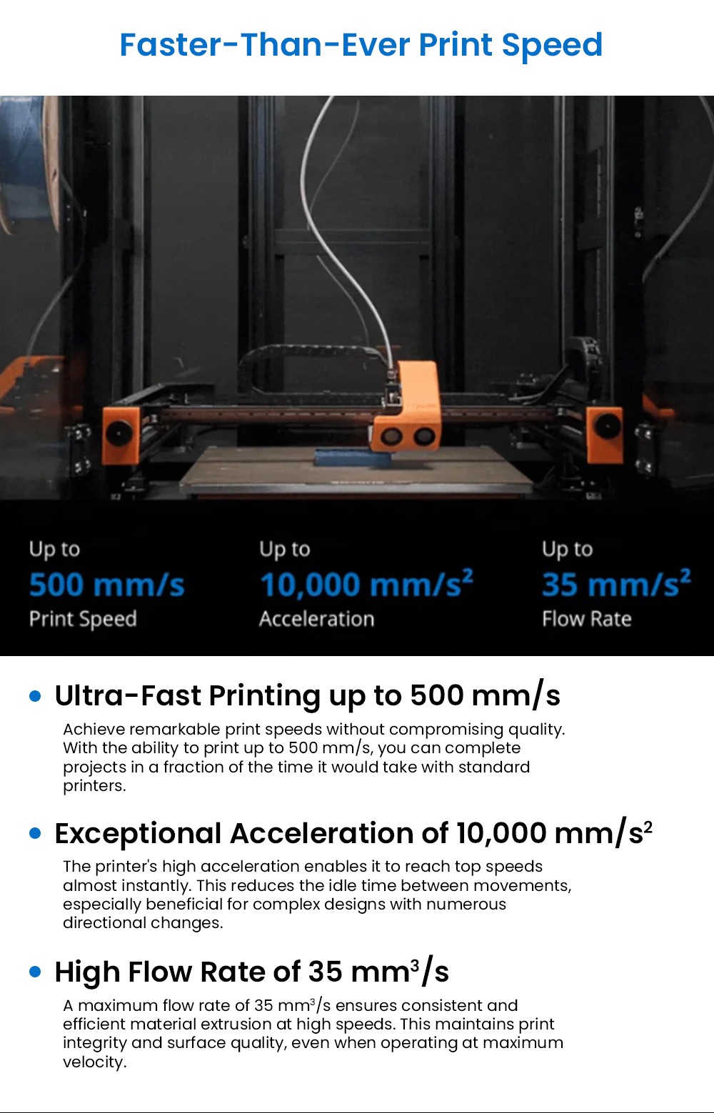 ERYONE ThinkerX400 FDM 3D Printer, 0.1-0.3 mm Print Precision, 500mm/s High Speed, 25-Point Grid Auto-Leveling - UK Plug