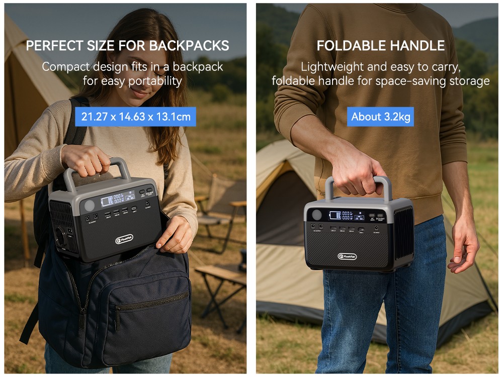 Flashfish BP030B 300 W-os hordozhat&oacute; t&ouml;ltő&aacute;llom&aacute;s, 230,4 Wh-s LiFePO4 akkumul&aacute;tor, 600 W-os t&uacute;lfesz&uuml;lts&eacute;g, h&aacute;l&oacute;zati aljzatok, &aacute;teresztő t&ouml;lt&eacute;s, napelemes gener&aacute;tor kempingez&eacute;shez/otthoni biztons&aacute;gi ment&eacute;shez/v&eacute;szhelyzetekhez/h&aacute;l&oacute;zaton k&iacute;v&uuml;li/&aacute;ramkimarad&aacute;sok eset&eacute;re