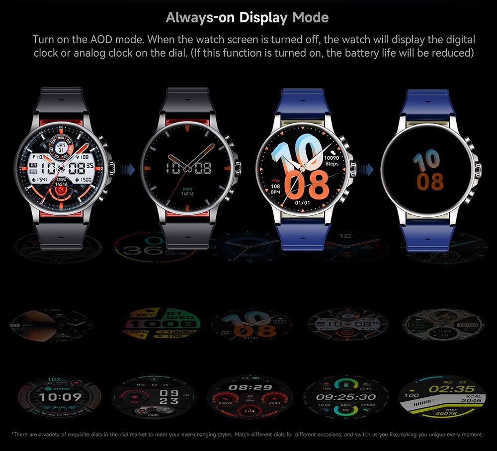 IMIKI Holo Ultra Smartwatch, 1.6 inch AMOLED Screen, 100+ Sports Modes, IP68 Waterproof, Health & Sleep Monitoring, Bluetooth Calling, 100+ Watch Faces - Silver