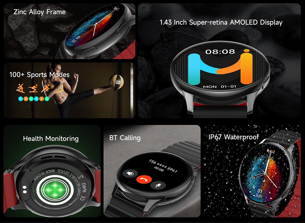 IMIKI KW66 Pro Smartwatch, 1.43