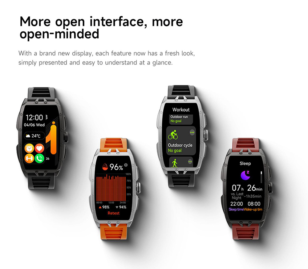 IMIKI MB1 Smartwatch, 1.64 inch AMOLED Screen, Bluetooth Calling, 100+ Sports Modes, 150+ Watch Faces, Health & Sleep Monitoring, 1 ATM Water Resistance - Silver