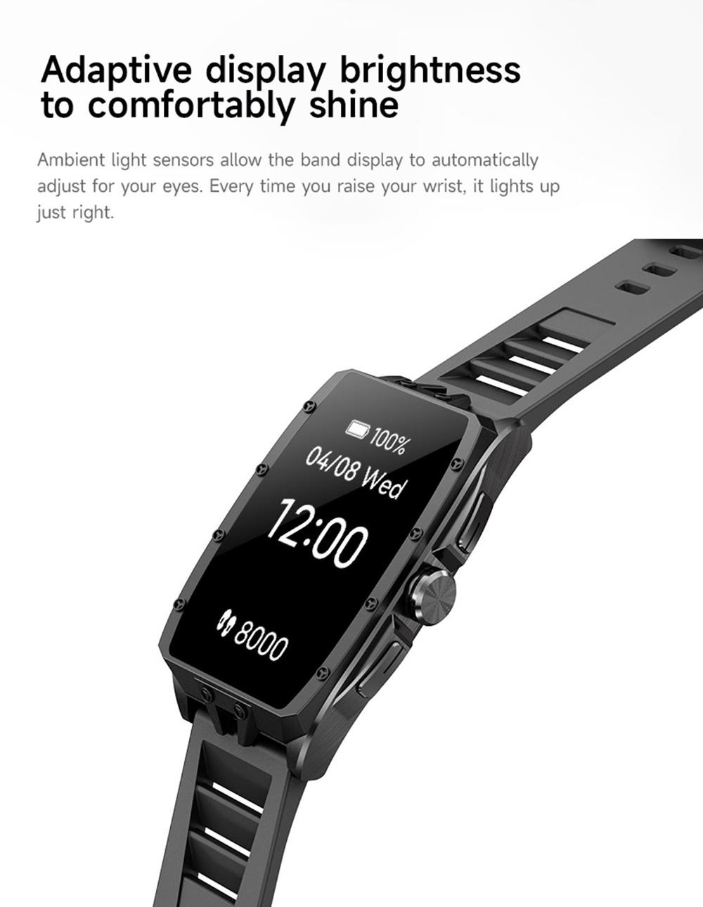 IMIKI MB1 Smartwatch, 1.64 inch AMOLED Screen, Bluetooth Calling, 100+ Sports Modes, 150+ Watch Faces, Health & Sleep Monitoring, 1 ATM Water Resistance - Silver