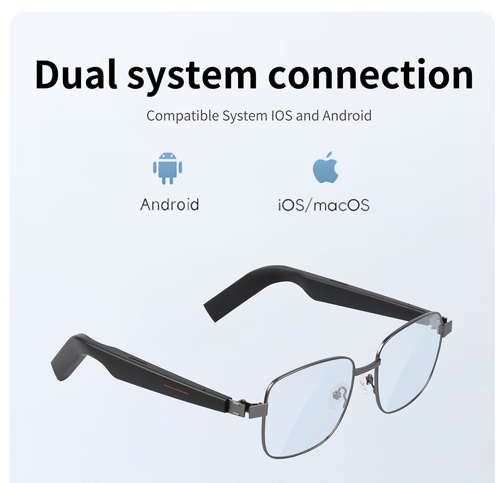 IMIKI SG1 Smart Bluetooth Audio Glasses, Call Noise Reduction, Intelligent Touch Control