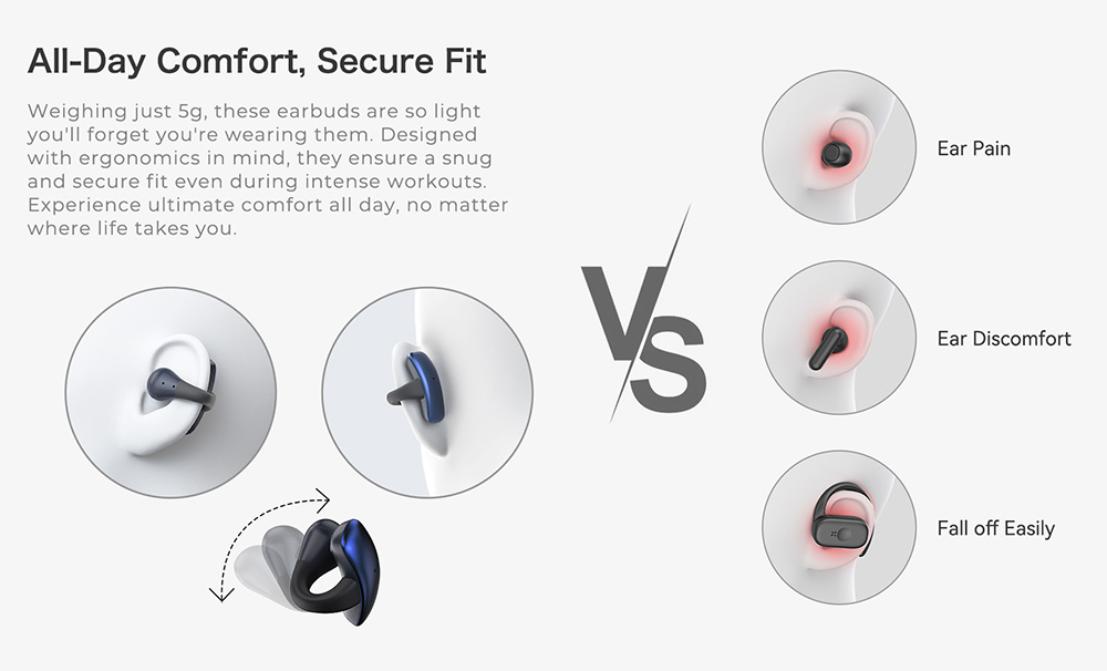 IMIKI SP1 Earbuds, Bluetooth 5.4, Up to 24 Hours Battery Life, IPX4 Waterproof - Black