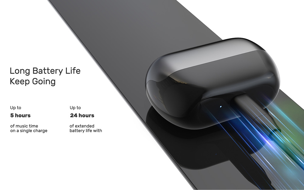 IMIKI SP1 Earbuds, Bluetooth 5.4, Up to 24 Hours Battery Life, IPX4 Waterproof - Black