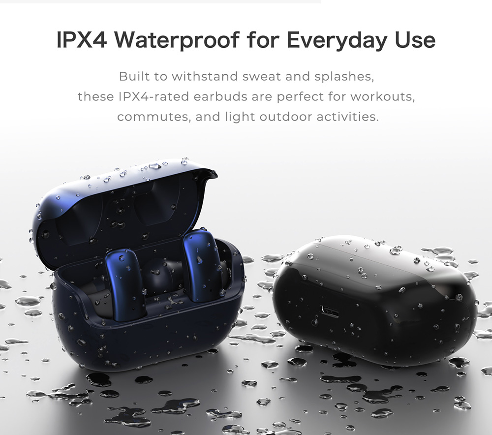 IMIKI SP1 Earbuds, Bluetooth 5.4, Up to 24 Hours Battery Life, IPX4 Waterproof - Black