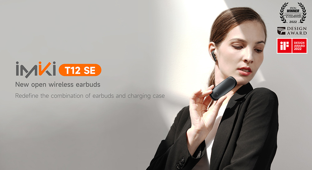 IMIKI T12 SE Earphones, Bluetooth 5.3, Up to 18 Hours Playtime