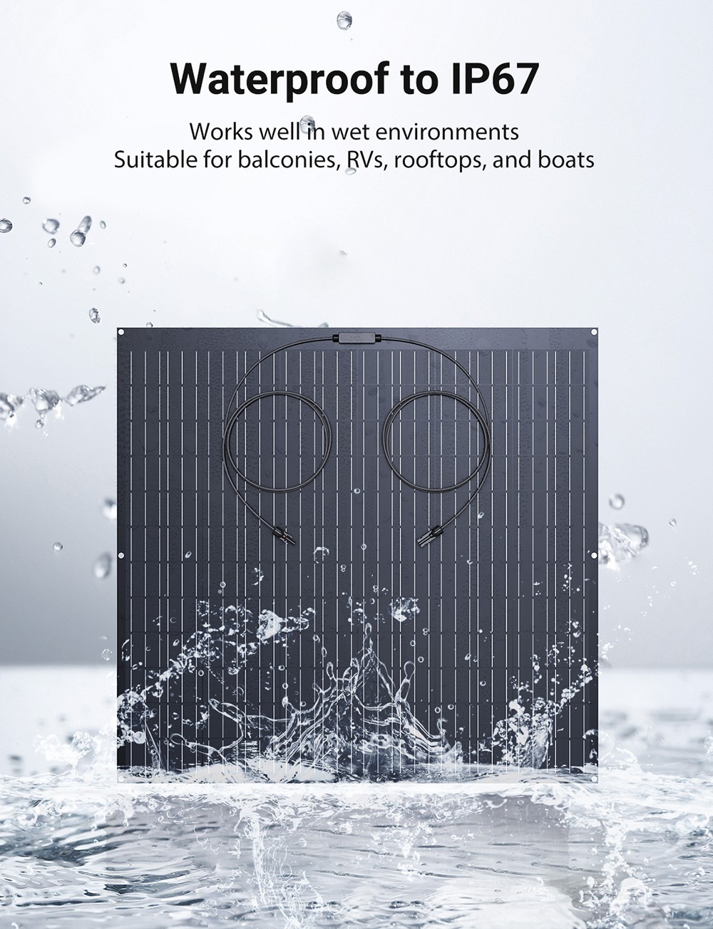 LIONSHEE LS-SP240 240 W flexibles Solarmodul, 2 St&uuml;ck, 17,55 % hoher Wirkungsgrad, biegbar bis 120&deg;, 182 x 83 mm Mono-Solarzelle, IP67 wasserdicht, f&uuml;r Wohnmobil/Balkon/Rucks&auml;cke