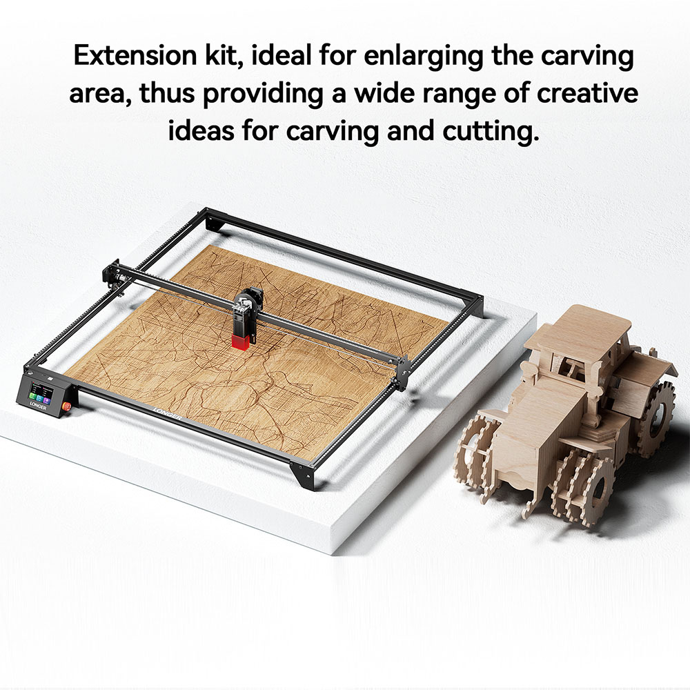 LONGER RAY5 Series Laser Engraver XY Axis Extension Kit, Expand Work Area, High Precision, Stable & Plug-and-Play
